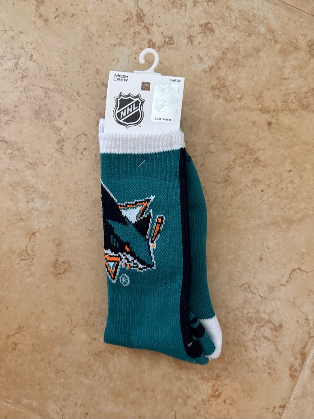 NWT San Jose Sharks NHL Mesh Crew Socks